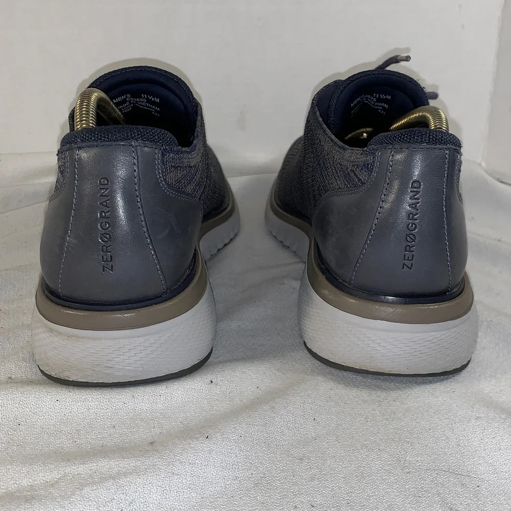 Cole Haan Men's Grand 500 Navy/White Knit Lace-Up Casual Sneakers